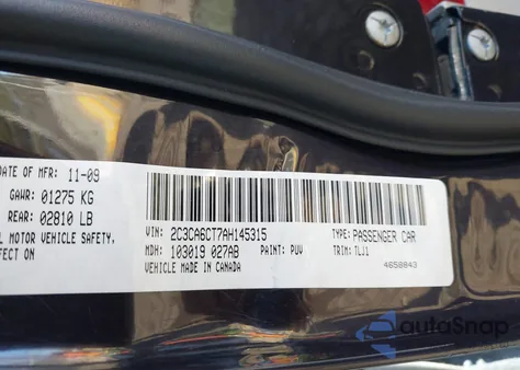 2010 Chrysler 300C Hemi z USA, uszkodzony, nr VIN 2C3CA6CT7AH145315